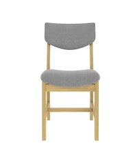 Streamdale Furniture Rustic 5-Piece Dining Set Solid Wood Table and 4 Upholstered Chairs