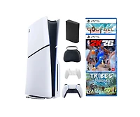 Sony Playstation 5 Slim Disc Bundle With Nba 2K26 Game + 2 Bonus Games and Accessories