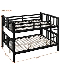 Streamdale Furniture Over Bunk Bed with Ladder - Espresso
