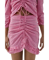 Scalpers Women's Vichy Front Gather Skirt