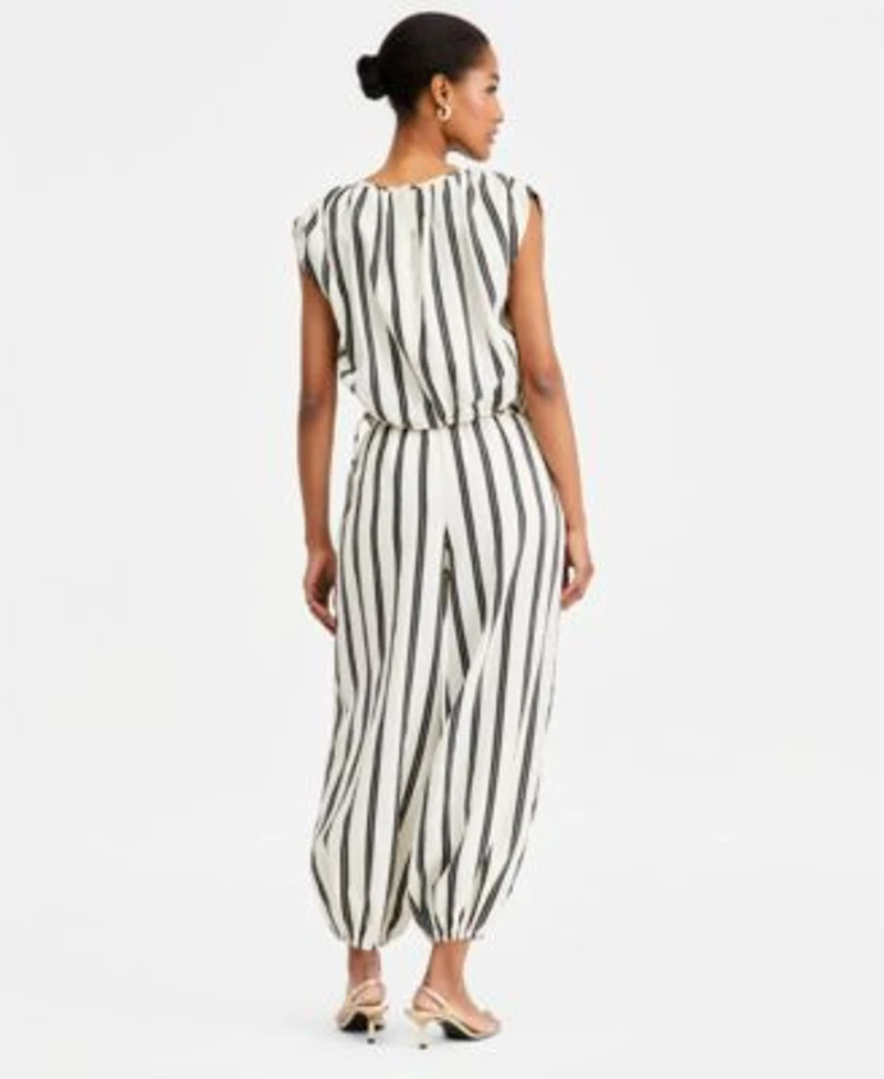 On 34th Womens Striped Bubble Top Striped Balloon Leg Pants Macys Exclusive