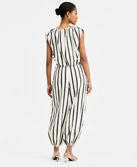 On 34th Womens Striped Bubble Top Striped Balloon Leg Pants Macys Exclusive