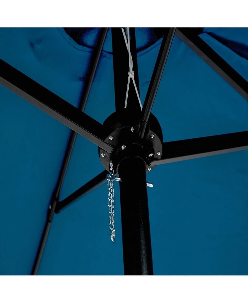 Clihome 14.8Ft Double Sided Outdoor Umbrella Rectangular Large with Crank, No Base