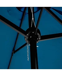 Clihome 14.8Ft Double Sided Outdoor Umbrella Rectangular Large with Crank, No Base