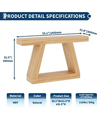 gaomon Farmhouse Console Table with Trapezium Design