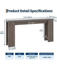 gaomon 70.9 Inch Console Tables for Living Room, Farmhouse Long Narrow Entryway Table for Entrance