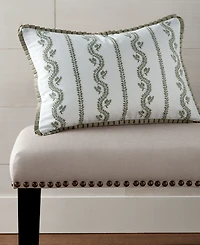 Charter Club Embroidered Garden Floral Decorative Pillow, 14" x 20", Macy's Exclusive