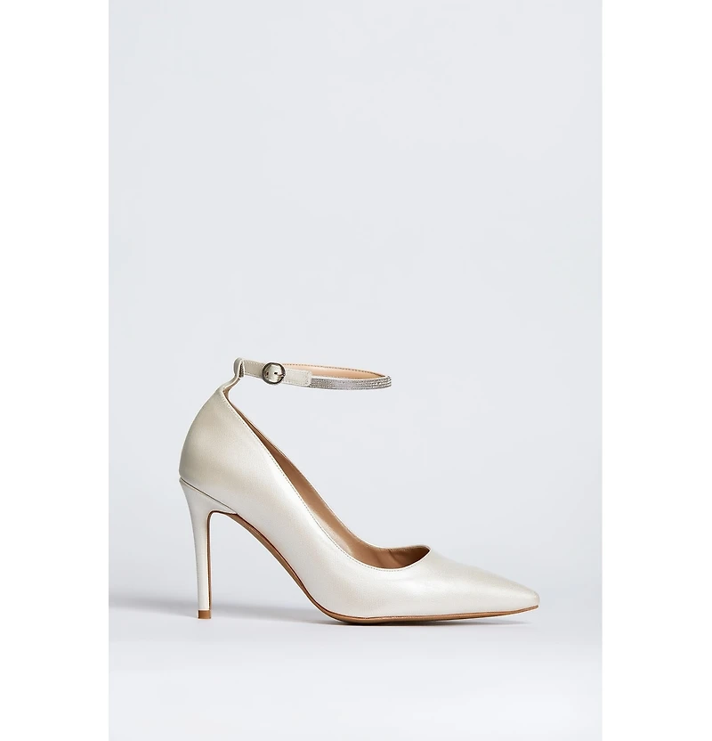 Forever and Always Shoes Women's Adelina Ankle Strap Pointed Toe Pump