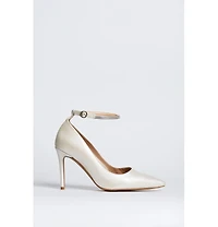 Forever and Always Shoes Women's Adelina Ankle Strap Pointed Toe Pump