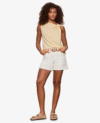 Sanctuary Petite Twisted Muscle Sleeveless T-Shirt