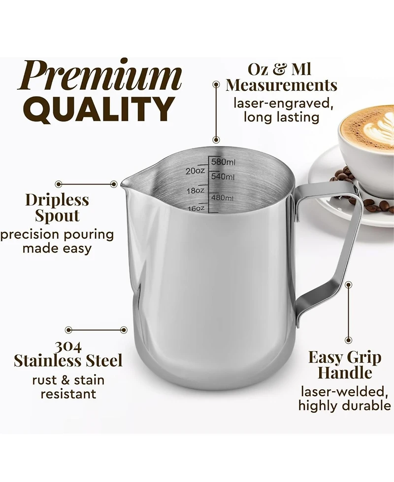 12oz Stainless Steel Milk Frothing Pitcher