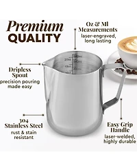 12oz Stainless Steel Milk Frothing Pitcher