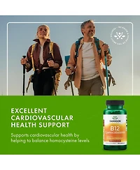Swanson Vitamin B12 Cyanocobalamin 500mcg Each, 250 Capsules Energy, Nervous System, and Overall Wellness Support