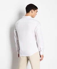 A|X Armani Exchange Men's Slim Fit Ultra Stretch Lyocell Twill Button Up Shirt