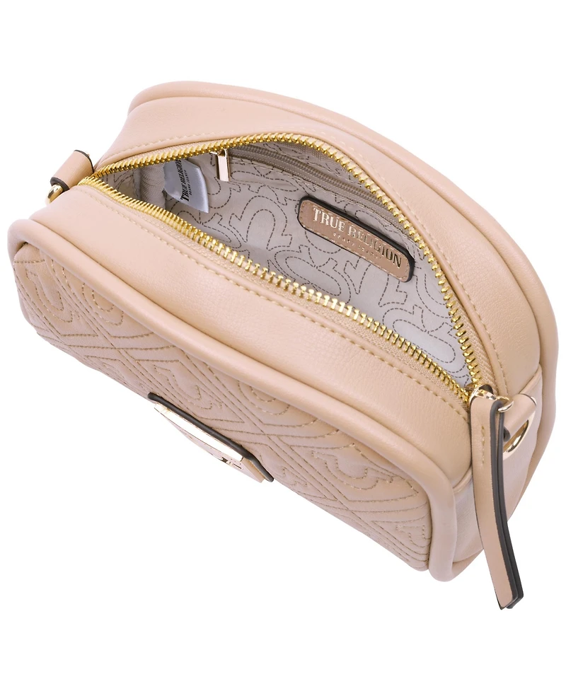 True Religion Metal Plaque Quilted Crossbody