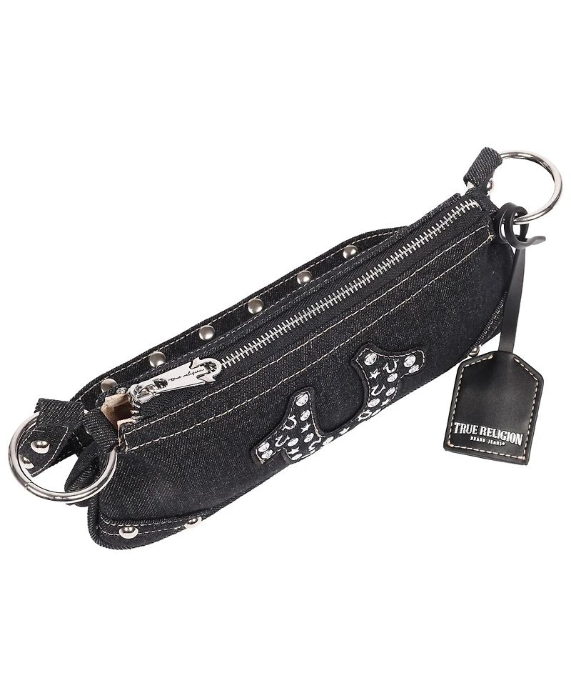 True Religion Studded Horseshoe De Denim shoulder bag