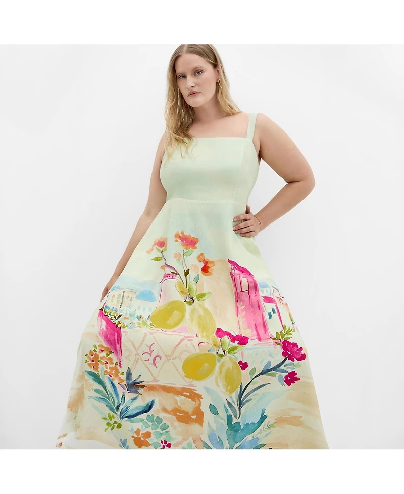 City Chic Women's Sorrento Print Maxi Dress