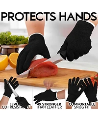 Cut Resistant Gloves Food Grade Level 5 Protection - Comfortable Safety Work
