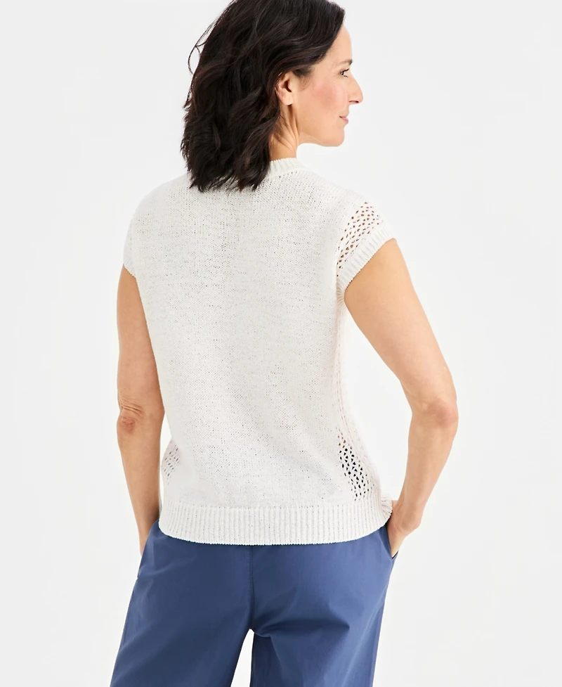 Style & Co Women's Mixed-Stitch Dolman-Sleeve Sweater, Macy's Exclusive