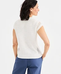 Style & Co Women's Mixed-Stitch Dolman-Sleeve Sweater, Macy's Exclusive