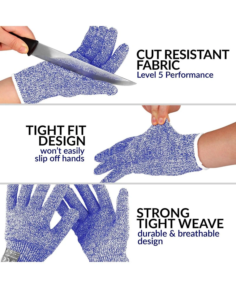 Cut Resistant Gloves Food Grade Level 5 Protection - Comfortable Safety Work