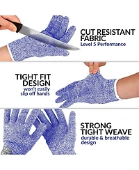 Cut Resistant Gloves Food Grade Level 5 Protection - Comfortable Safety Work