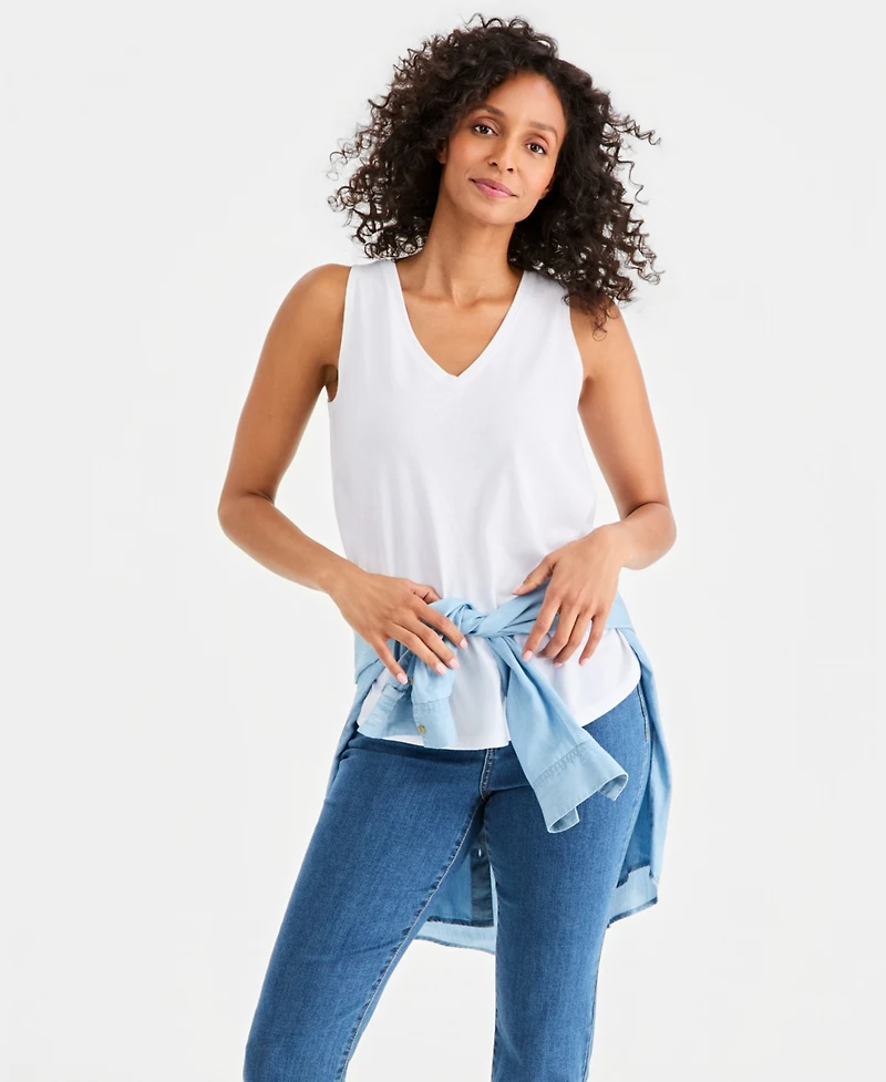 Style & Co Women's V-Neck Tank Top, Macy's Exclusive