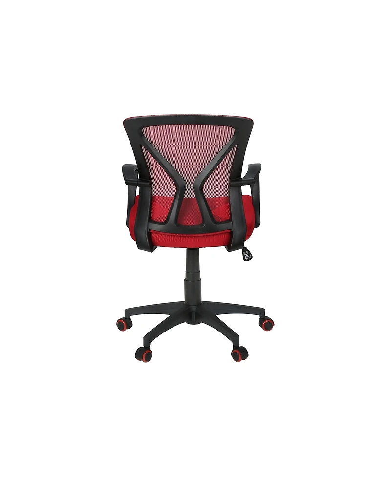 Flynama Mesh Metal Mid Back Office Chair,Contemporary Swivel Chair