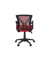 Flynama Mesh Metal Mid Back Office Chair,Contemporary Swivel Chair
