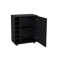 Flynama Cisco Bar Cart for Living Room with Bottle Storage and Casters