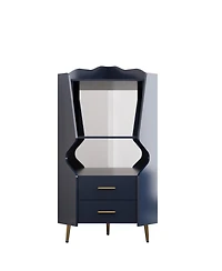 Flynama Corner Bar Cabinet 50" H with 15 Cabinets, 3 Drawers Finish