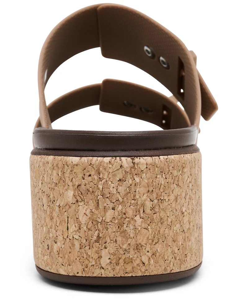 Crocs Women's Brooklyn Cork Buckle Sandals from Finish Line