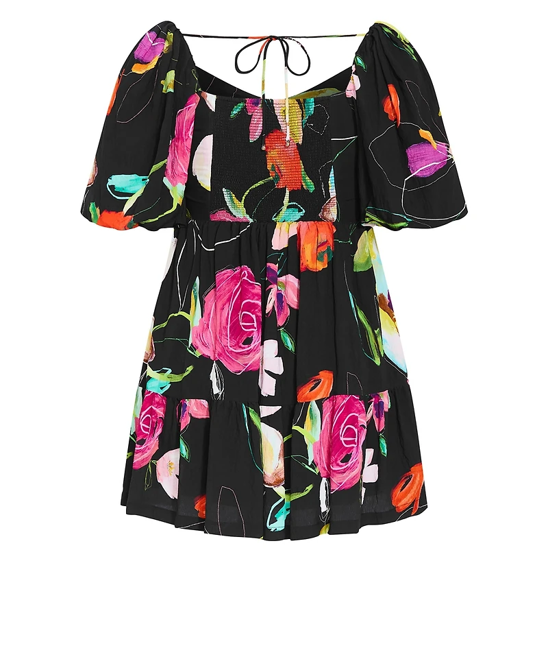 City Chic Women's Mila Print Mini Dress