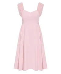 City Chic Women's Roselyn Ruffle Tulle Midi Dress
