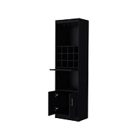 Flynama Fulton Bar Cabinet with Slide Shelf and 12 Bottle Compartments, Home Bar Storage