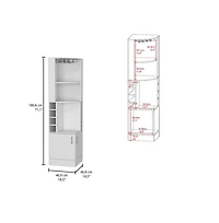 Flynama Corner Bar Cabinet with 3 Cabinets Finish