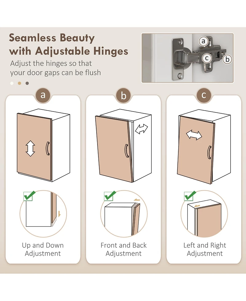 Flynama Bar Cabinet 72" H x 14.5" W with 12 Cabinets, 3 Shelfs Finish