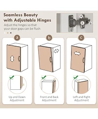Flynama Bar Cabinet 72" H x 14.5" W with 12 Cabinets, 3 Shelfs Finish