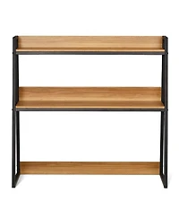 Gouun 2-Tier Desktop Bookshelf Organizer with Anti-Slip Pads, 37.4" x 12.6" x 35.4"