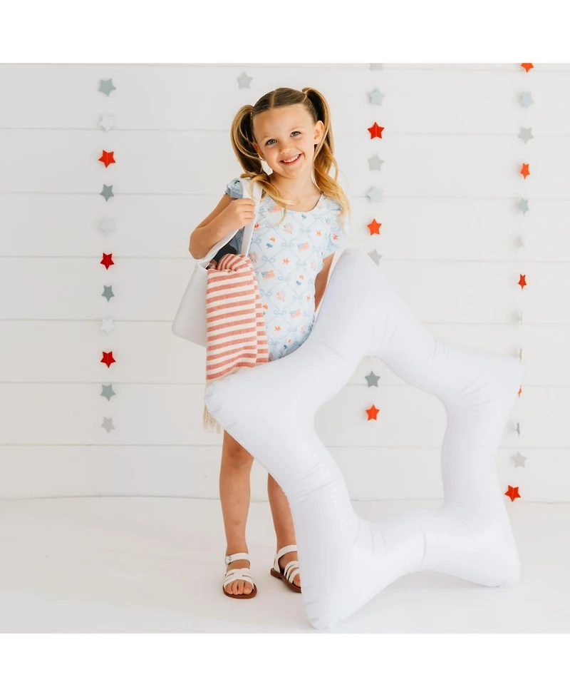 Sweet Wink Baby Girls Patriotic Trellis Bathing Suit