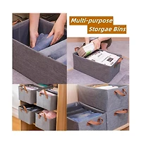 Gnuadz 3 Piece Storage Bins Closet Organizer Foldable Boxes Gift Basket
