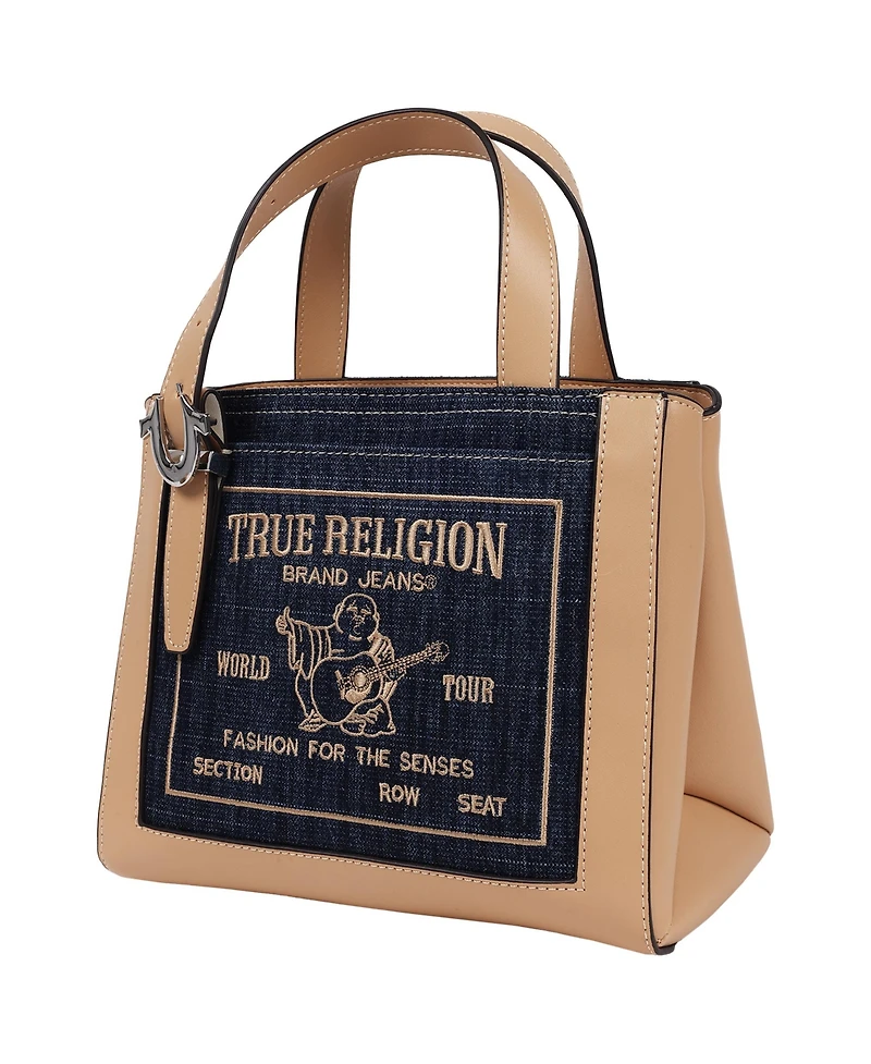 True Religion Arvin Buddha Motif Crossbody Tote