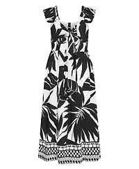 City Chic Women's Mirage Oasis Print Tie Back Maxi Dress