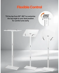Gouun Acrylic Podium with Adjustable Angle, Metal Base