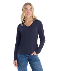 Wilt Clothing Women's Scoop Neck Long Sleeve Polo Tee