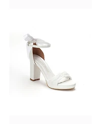 Forever & Always Shoes Women's Vivienne Back Bow Wedding Heel