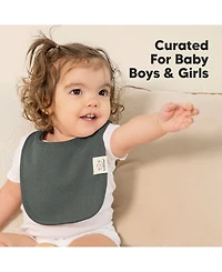 KeaBabies 8pk Quin Baby Bibs for Drooling and Teething, Cotton Drool Bibs, Newborn Boys, Girls