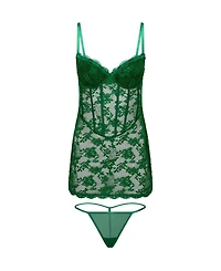 Adore Me Plus Brielle Babydoll & G-String Set Lingerie