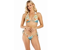 La Moda Clothing Women's Tropical Halter Bikini Set