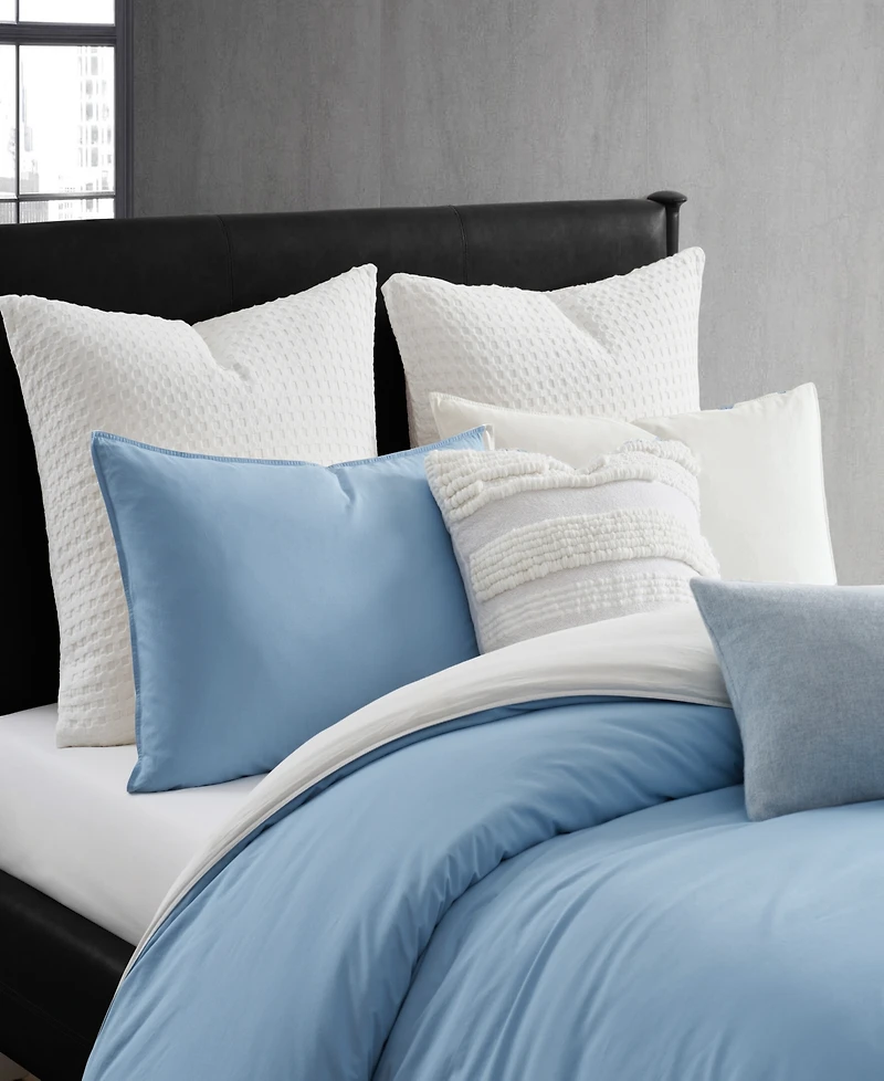 Dkny Reversible Vintage Washed Cotton 3-Pc. Duvet Set